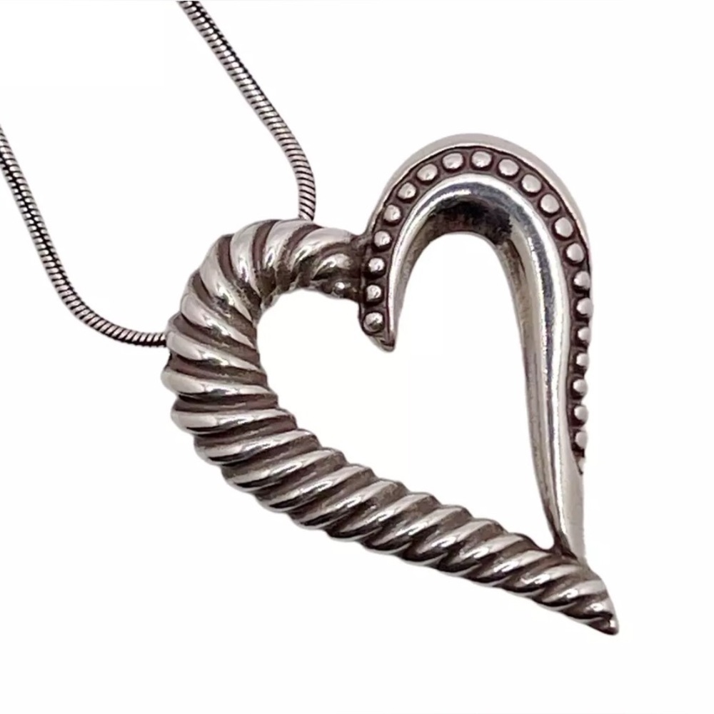 Brighton CALLIE LOVE Silver Heart Pendant Necklace JM5340